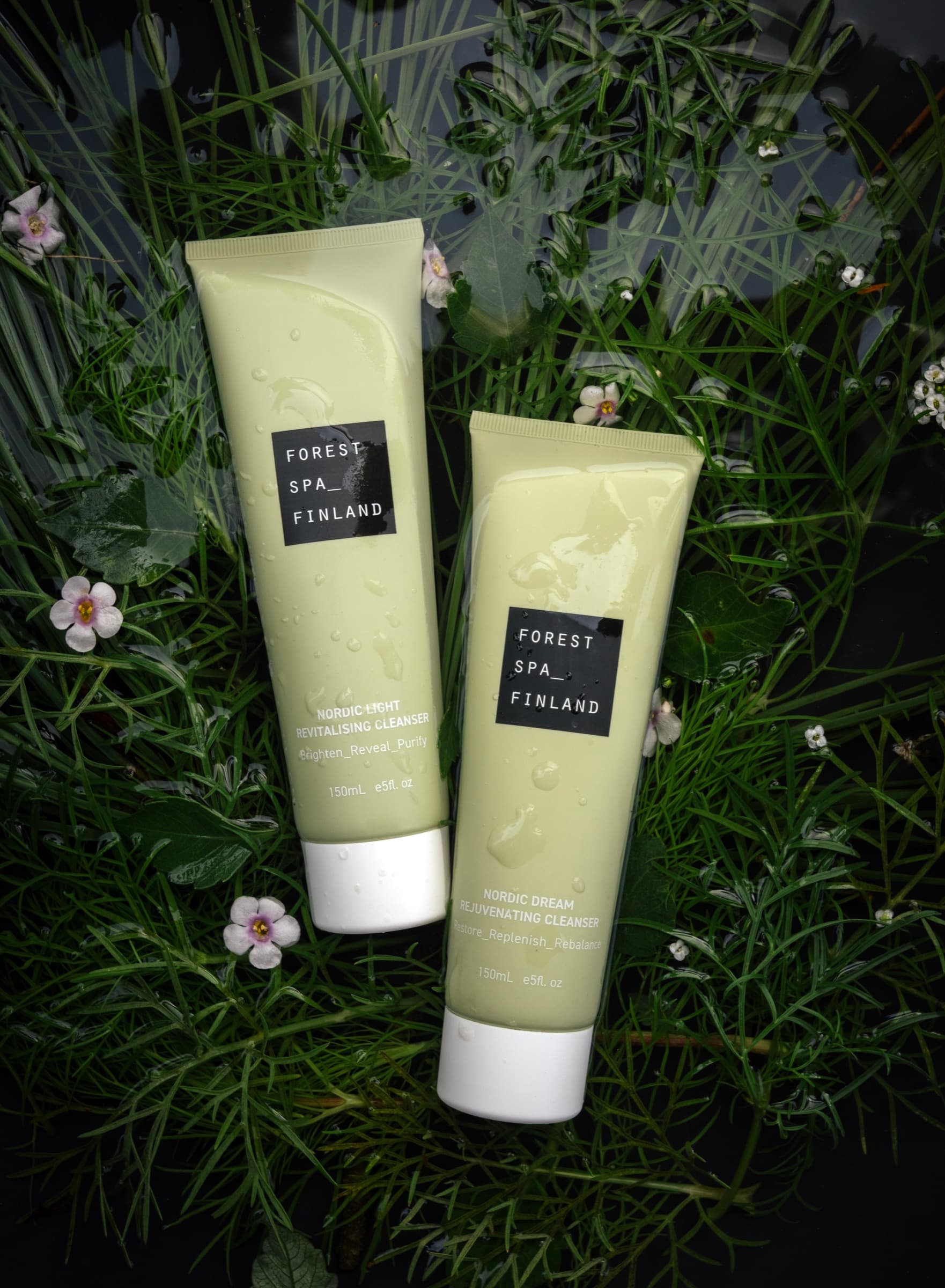 Forest Spa Finland — Nordic Forest Cleansers nestled in boreal plants